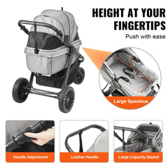 Lightweight Pet Stroller with Brakes