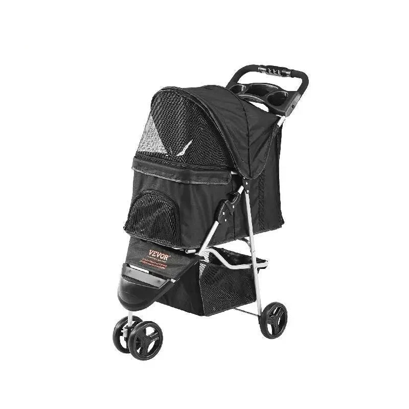 Rotate Black pet stroller